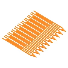 10pcs Netting Needle Shuttles #6 Plastic Fishing Net Repair Mending Tool, Orange