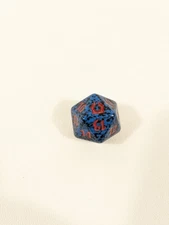 MTG d20 Spindown 20-sided Life Counter die dice Return to Ravnica Blue & Red