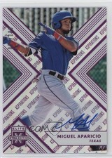 2018 Panini Elite Extra Edition Aspirations Purple /100 Miguel Aparicio Auto s3g