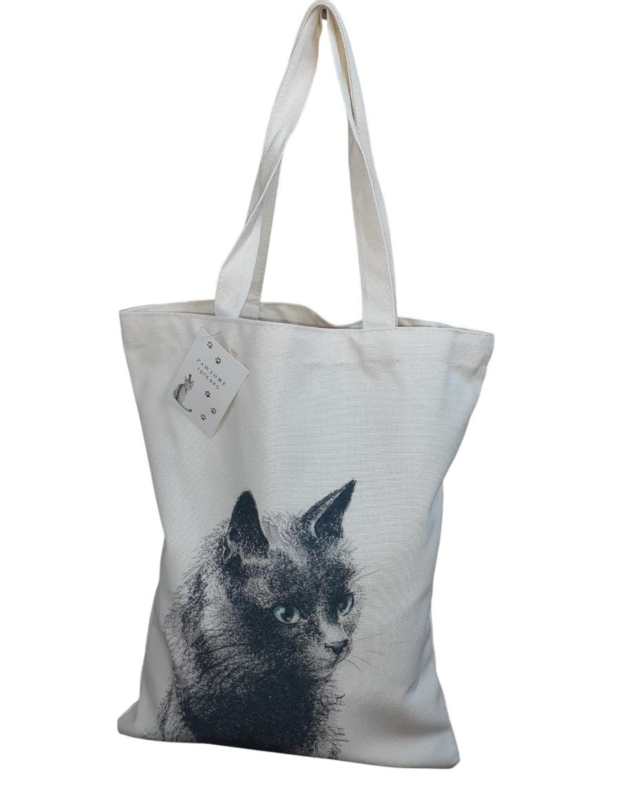Pawsome Cat Tote Bag, Pets, Holidays, Shopping, Beach, Travel, Uni 64317