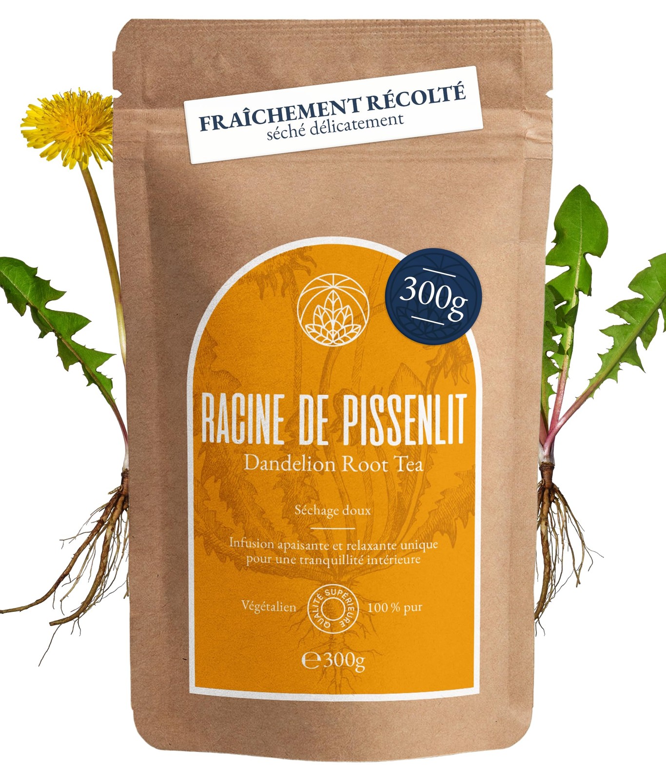 Tisane pissenlit 300g racines sélectionnées séchées à basse température
