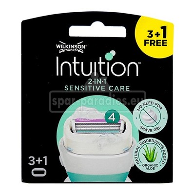 Wilkinson Intuition Sensitive Care Rasierklingen  Aloe + ProVitamin B5  4er Pack