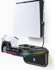 P S5 Wall Mount Kit with Cooling Fan and Charging Station Compatible with PS5/ S