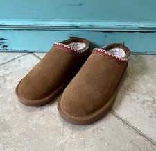 Cushionaire Women s Keto Slip On Suede Mule Slipper Faux Fur Lining Size 7 8