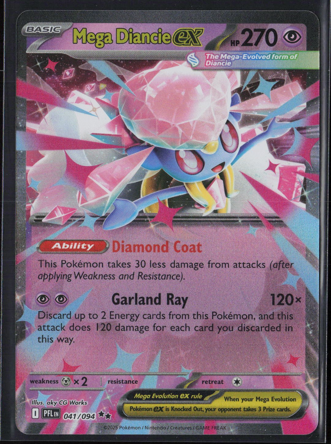 Mega Diancie ex Double Rare ME02: Phantasmal Flames 041/094 NM