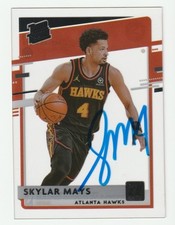 Skylar Mays Signed 2020-21 Panini Clearly Donruss Card #53 RC Auto Hawks COA