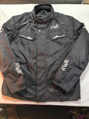 HWK Motorcycle Riding Jacket 2XL Padded  Adventure Touring Airvent Reflective - product listing photo