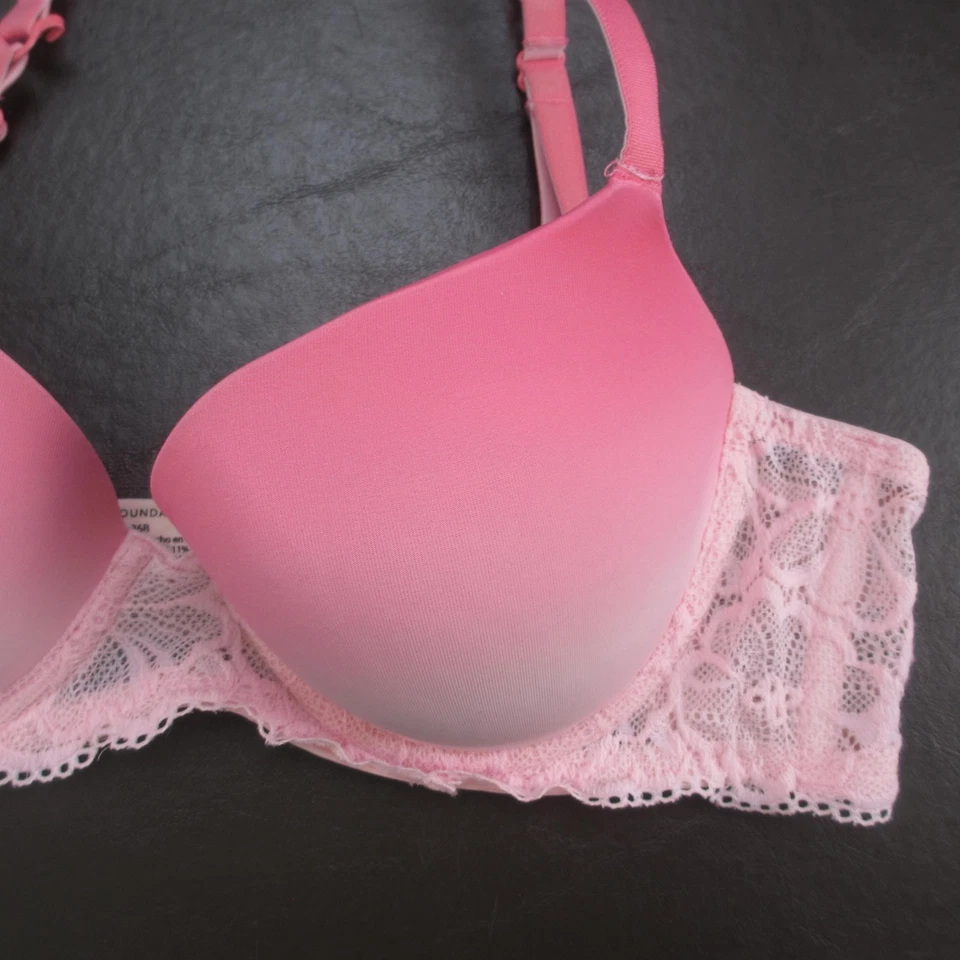 Sujetador No Boundaries para mujer 36B rosa ombre encaje con aros acolchado correas ajustables Foto 4 de 4