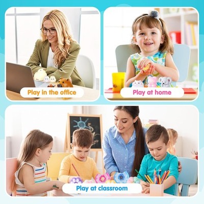 Taba Squishy Fufu Kuiken – 2 Stuks Knijpspeelgoed Van TPR – Stressverlichter Voor Kinderen En Volwassenen – Ca. 7x8 Cm