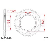 Zahnrad Afam Stahl P520 - Z48 (DIS.14206) Betamotor 450 RR Enduro 10/12