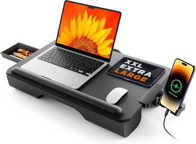Laptop Lap Desk, Portable Laptop Desk for Bed - Fits up to 17'' Laptops & Macbook