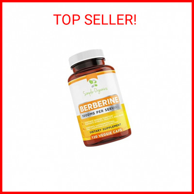 Simple-Organics Berberine (120 Caps) 500mg) Supports Healthy Immune Function, Ga
