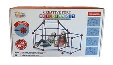 Colorful 100-Piece Fort Building Kit: Ideal Gift for Creative Play - Top Quality