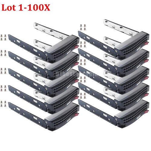 Lot Supermicro 3.5" Drive Caddy Sled MCP-220-00024-0B SAS/SATA MCP-220-00075-0B
