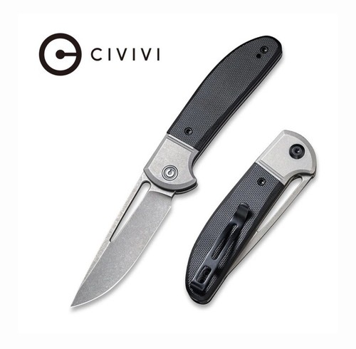 Civivi Trailblazer Knife Tactical Slip Joint Black G10 Handle Sandvik 14C28N