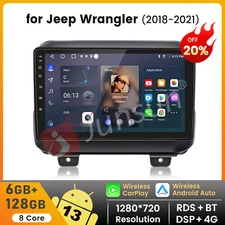 4G Android 13 For Jeep Wrangler 2018-2021 6G+128G Carplay Car Stereo Radio GPS 