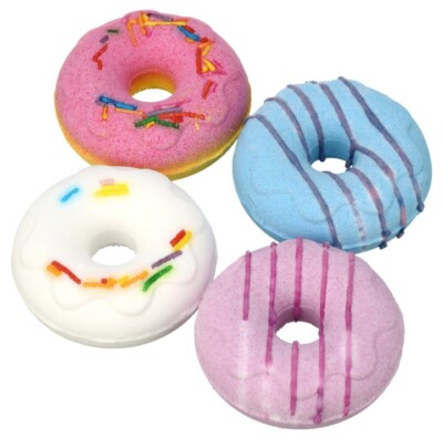 NEW! ADORE (4-PACK) 1.76 Oz. Bombs  SUPER SWEET  Donuts Shaped Bath Bombs.