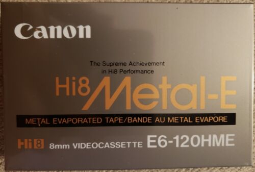 FACTORY SEALED Canon Hi8 8mm Metal-E 120 VIDEO TAPE E6-120HME FAST SHIP FROM USA - Afbeelding 1 van 1