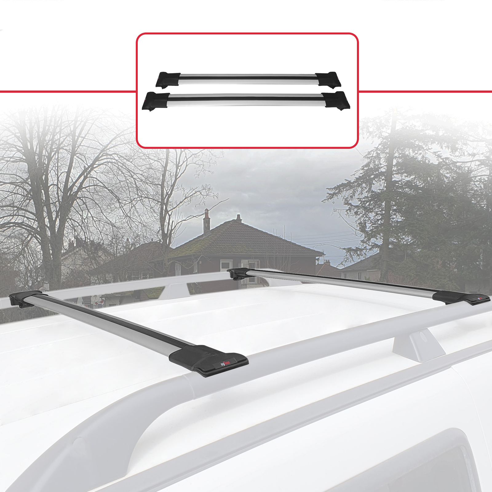 Barres de toit profilées aérodynamiques Toyota Corolla Verso 04-08 - 2