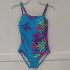 Lands' End Women's Bandeau One Piece With Tummy Control 60 Size 4 8B111