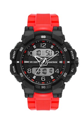 Armitron Pro Sport Watch 20/5513BRDTB Men Digital Red Black Backlight