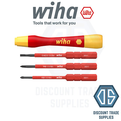 WIHA 43167 Präzisions-Schraubendreher-Satz PicoFinish  slimVario  Electric, 4-tlg.