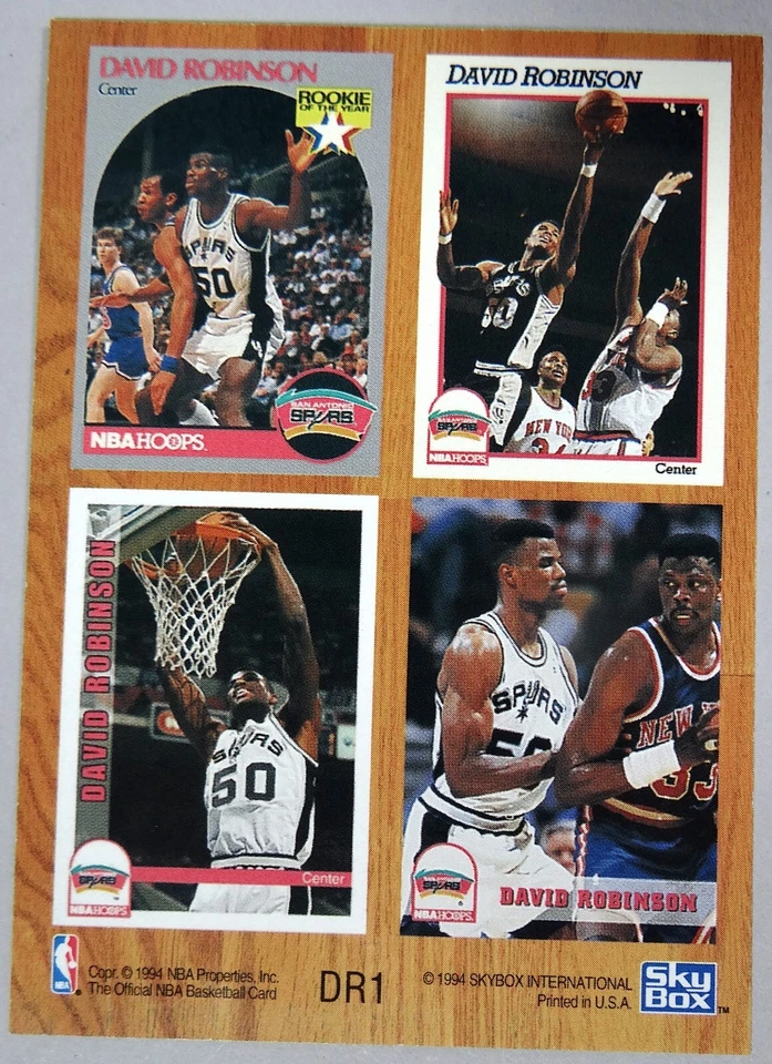 David Robinson Card Plaque Mounted NBA Hoops DR1 Basketball 5 Years w Spurs 1994 - Image 3 of 4