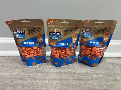 Elmer's Build It Tools Screws for Cardboard Creations THREE PACKS / 150 COUNT  