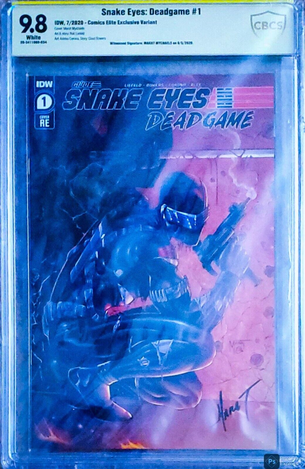 Snake Eyes Deadgame #1 CBCS 9.8 Trade & Virgin set signed by Marat Mychaels