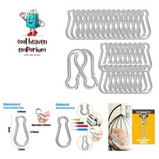 Durable 3  Heavy-Duty Carabiner Clips, 100PCS Spring Hooks for Hiking  Hammocks