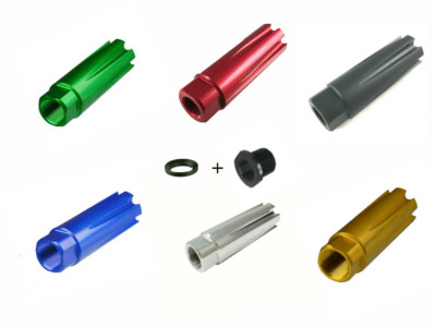 Black,Red,Blue,Silver,Gold,Green Color 1/2x28 TPI Thread Muzzle Brake For 9mm