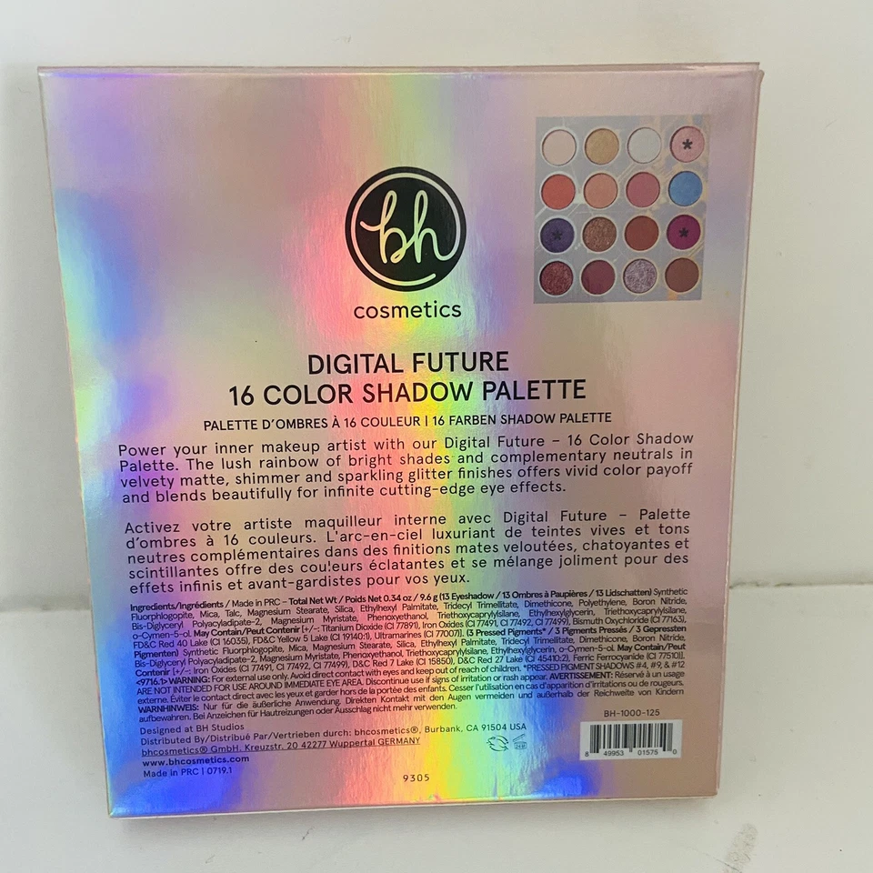 Bh cosmetics Digital Future 16 Color Shadow Palette - Image 2 of 3