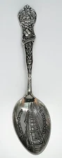 Antique Sterling Silver Mechanics French Market New Orleans LA. Souvenir Spoon