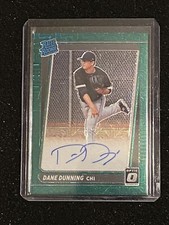 Dane Dunning 2021 Optic Green Mojo Rated Rookie Auto #d /99 Rangers White Sox