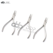 Lot Of 3 Pieces Wire Looping Pliers Concave and Round 3-Step Nose Tools
