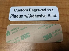 Custom Engraved 1x3 White Plate Tag Sign Plaque | Urn Memorial Trophy Shadow Box