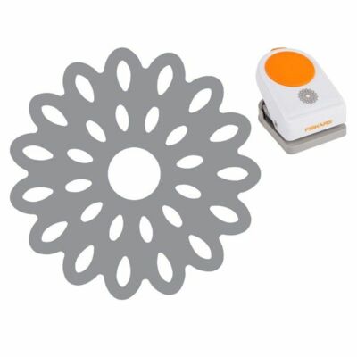 Sonnenblumenbohrmaschine mit Dekor - Maxi Stanze by Fiskars für Scrapbooking