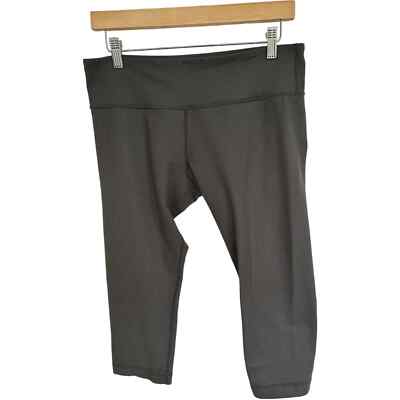 Lululemon Athletica Dark Khaki Green Cropped Leggings Size 10