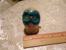 VTG Marble Owl with Brass Stand Made in Italy