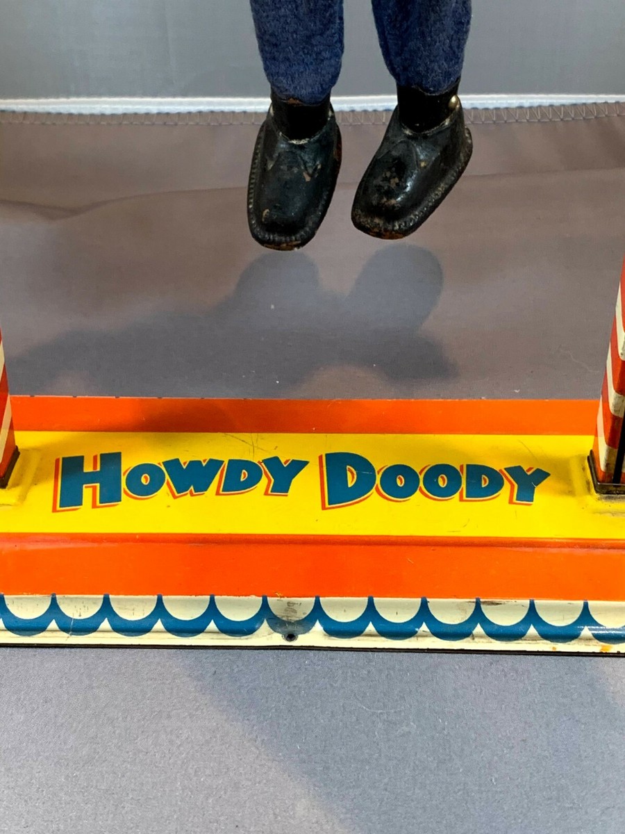Vintage 1950s Howdy Doody Acrobat Tin Toy by Arnold, West Germany