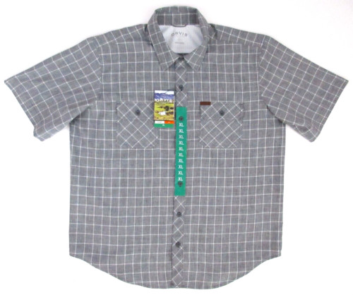 Технологичная рубашка Orvis на пуговицах с коротким рукавом Castlerock Windowpane в клетку, L