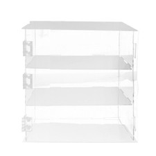 3-Tier Acrylic Bakery Pastry Clear Display Case Dustproof Protection Showcase