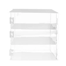 3-Tier Acrylic Bakery Pastry Clear Display Case Dustproof Protection Showcase