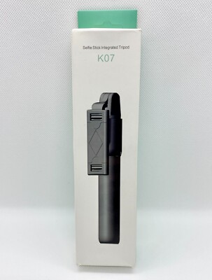 Compact Wireless Selfie Stick Integrated Tripod Black Stainless Steel NEW K07