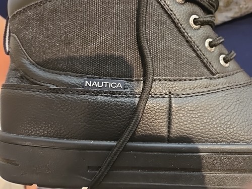 Gr. 11 Nautica Stiefel. Herren Ankle Duck, Neu Bedford Gepolsterter Kragen Schwarz Schnürung - Bild 8 von 9