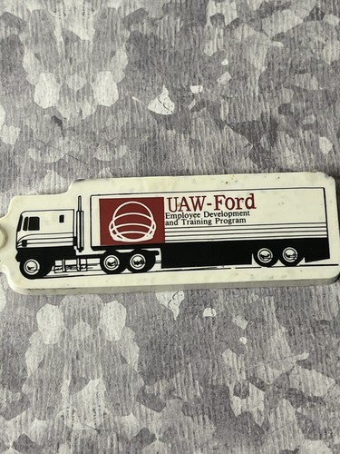 UAW Ford Keychain Employee Development & Training Program USA 1990 Free Ship VTG - Picture 3 of 8