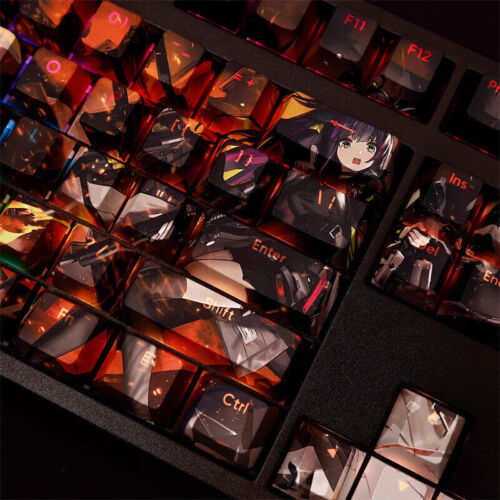 108 Keys Arknights Jessica PBT RGB Cherry MX Keycaps For Mechanical Keyboard - Picture 3 of 6