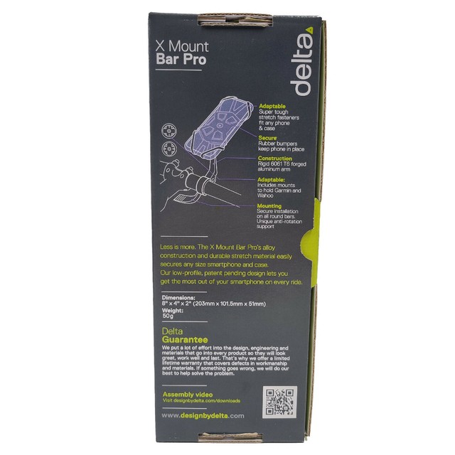 Delta Xmount Bar Pro Bike Handlebar Mount Phone Holder for sale online