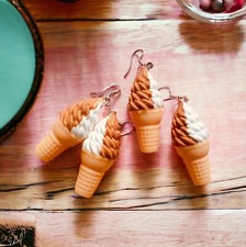 Sweet Treats for Your Ears: Ice Cream Cone Dangle Earrings NWT Summer Jewelry