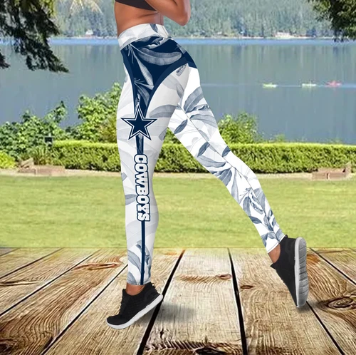 Dallas Football Gym Yoga Pants, Cowboys Football Legging, Game Day Football Legging